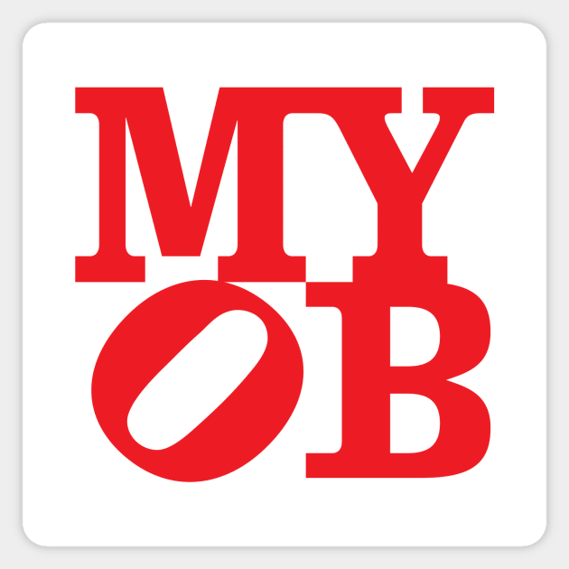 Mind Your Own Business Sticker by friskblomster